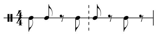 Figure 15. “Nawarī” rhythmic cycle (notated by the author).